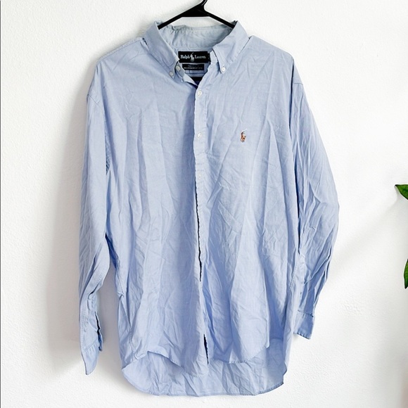 Ralph Lauren Men’s Blue Button Down Collared Shirt - Picture 2 of 3